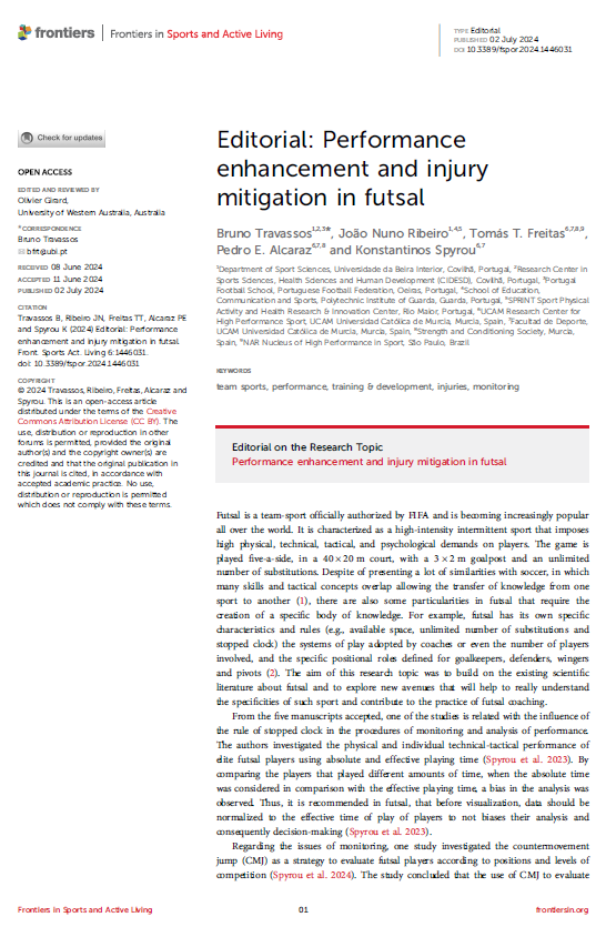 Kostas Spyrou (@spyroukostas) on Twitter photo 🎉 Excited to announce the publication of our editorial lidered by <a href="/BrunoFTravassos/">Bruno Travassos</a> : "Performance Enhancement and Injury Mitigation in Futsal" 🏆
A huge thank you to all contributors for advancing the science of futsal.🙌
More info
frontiersin.org/journals/sport… 🎉 Excited to announce the publication of our editorial lidered by <a href="/BrunoFTravassos/">Bruno Travassos</a> : "Performance Enhancement and Injury Mitigation in Futsal" 🏆
A huge thank you to all contributors for advancing the science of futsal.🙌
More info
frontiersin.org/journals/sport…