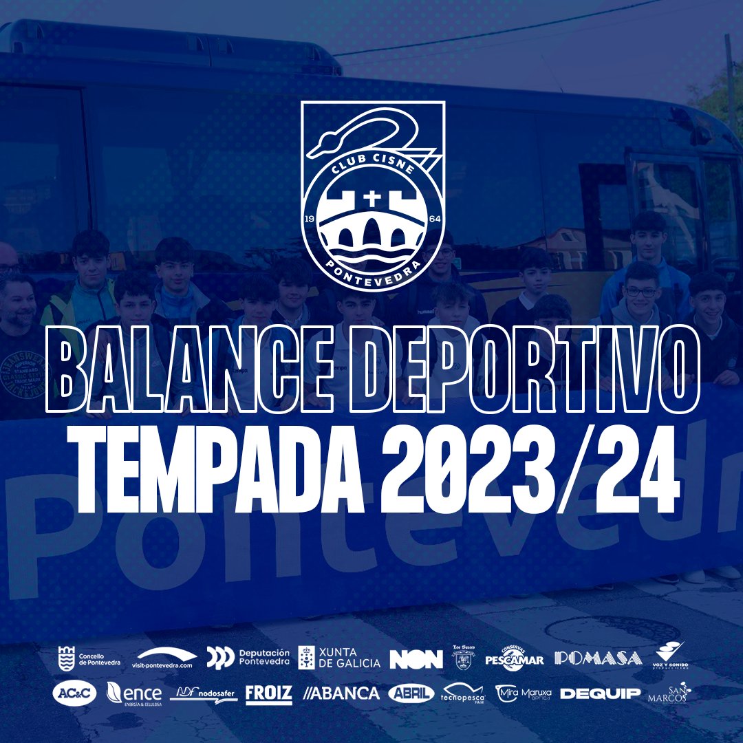 ClubCisneBalonm's tweet photo. 🤾‍♂️ BALANCE DEPORTIVO TEMPADA 2023/24

Dende o Club Cisne Balonmán, queremos facer un pequeno balance da tempada finalizada o pasado mes de xuño, onde imos repasar as traxectorias dos equipos do club.

Poñédevos os lentes, que vai fío longo... 
#OrgullososDoNoso https://t.co/1xoNRXMBTM
