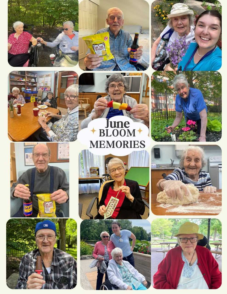 ElliottGuelph's tweet photo. Residents at The Elliott Community had a blast in June! From making fudgesicles ย and bookmarks, to gardening, picnicking, and celebrating Father's Day, it was a month packed with fun activities. Enjoy these smiling faces of everyone here! ๐๐ผ #ElliottCommunity #SeniorLivingFun https://t.co/MUWlhZY0tK
