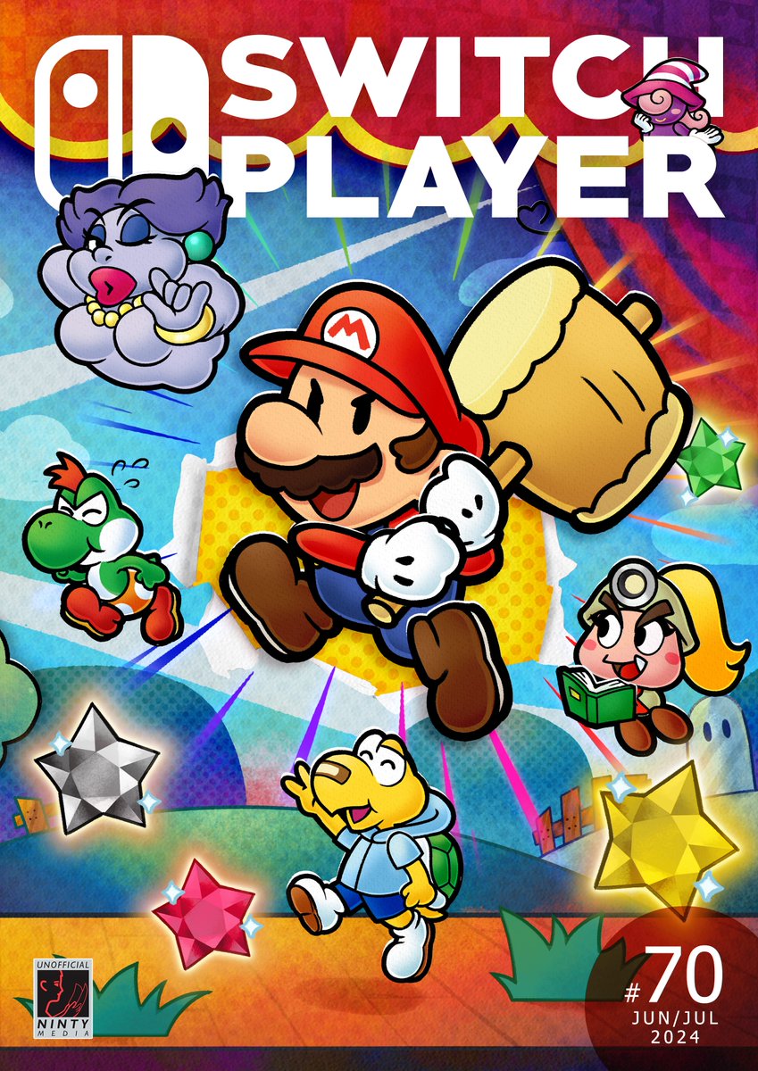 NintyMedia's tweet photo. It's back! #SwitchPlayer comes out of retirement with the first new issue in year! SPM070 features this spiffing @iagobra #PaperMario TYD cover and you can order a PRINT copy today! Help us keep #Nintendo coverage in PRINT! https://t.co/03shLTh6vv