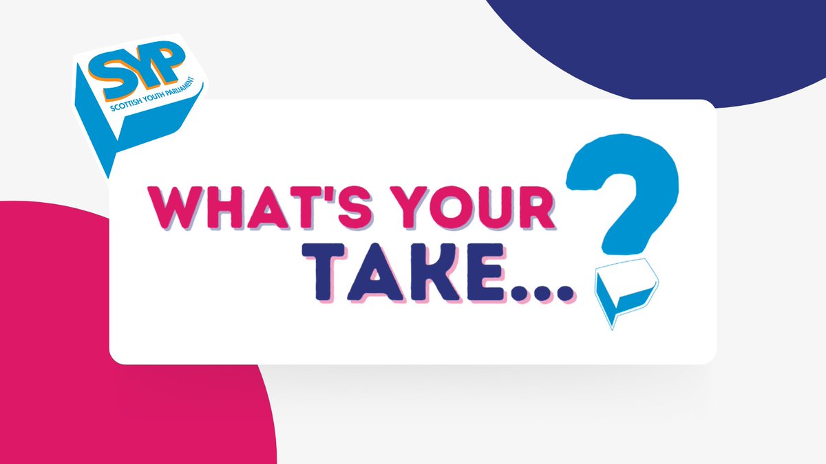 📣 Fill in our latest survey and share #WhatsYourTake on:

🦠 <a href="/CovidInquirySco/">Scottish COVID-19 Inquiry</a>: Learning Online
🦽 Transitions for Disabled Young People
🤖 AI and Children's Hearings

🗨️ Respond here: bit.ly/SYPsWYT