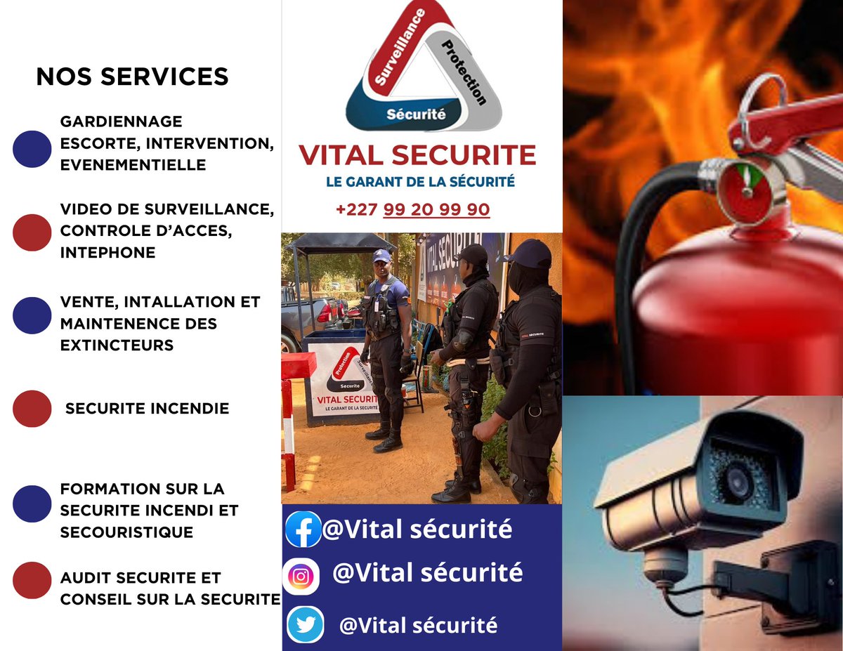 Vital  sécurité répond à vos besoins grâce a une gamme complète de prestation  et de service de sécurité. Le garant de votre sécurité.