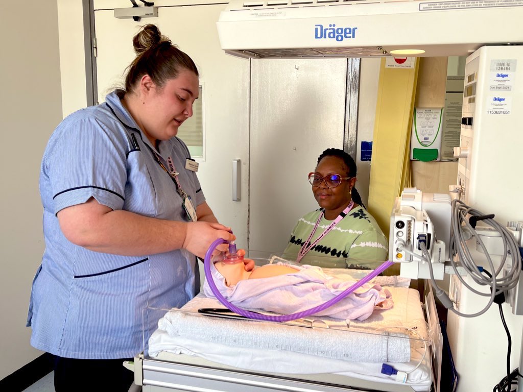 Great session today with some of our preceptee midwives practising NLS skills and algorithms 🤩 #preceptorship #TeamMKUH