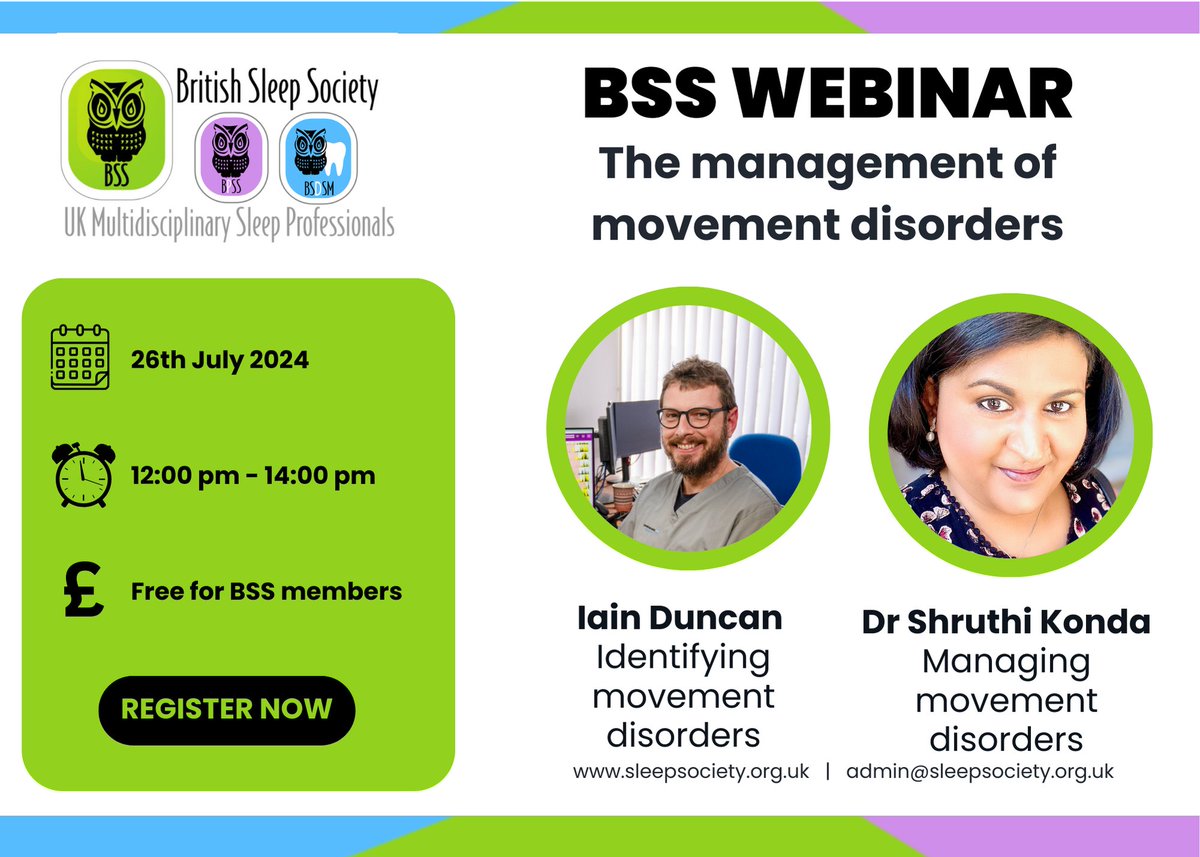 Register now for our 9th BSS Webinar in the series. This months' webinar will focus on identifying and managing movement disorders, register now for free! 
execbs.eventsair.com/bss-webinar-se…