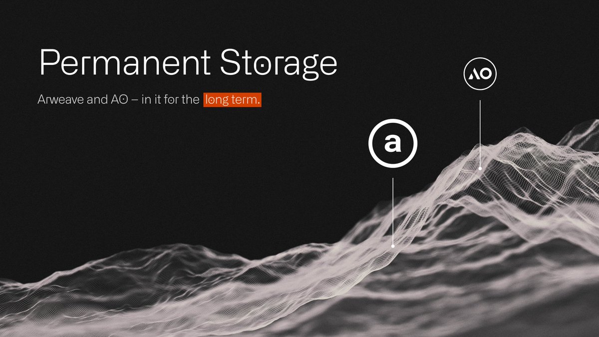onlyarweave's tweet photo. #Arweave is a blockchain dedicated to permanent storage, looking *at least* centuries (and likely much longer) into the future.

@aoTheComputer shares this as well with its tokenomics inspired by Bitcoin.

Like Arweave, AO is in it for the long term.

Not financial advice. https://t.co/kg4lQp5CNj