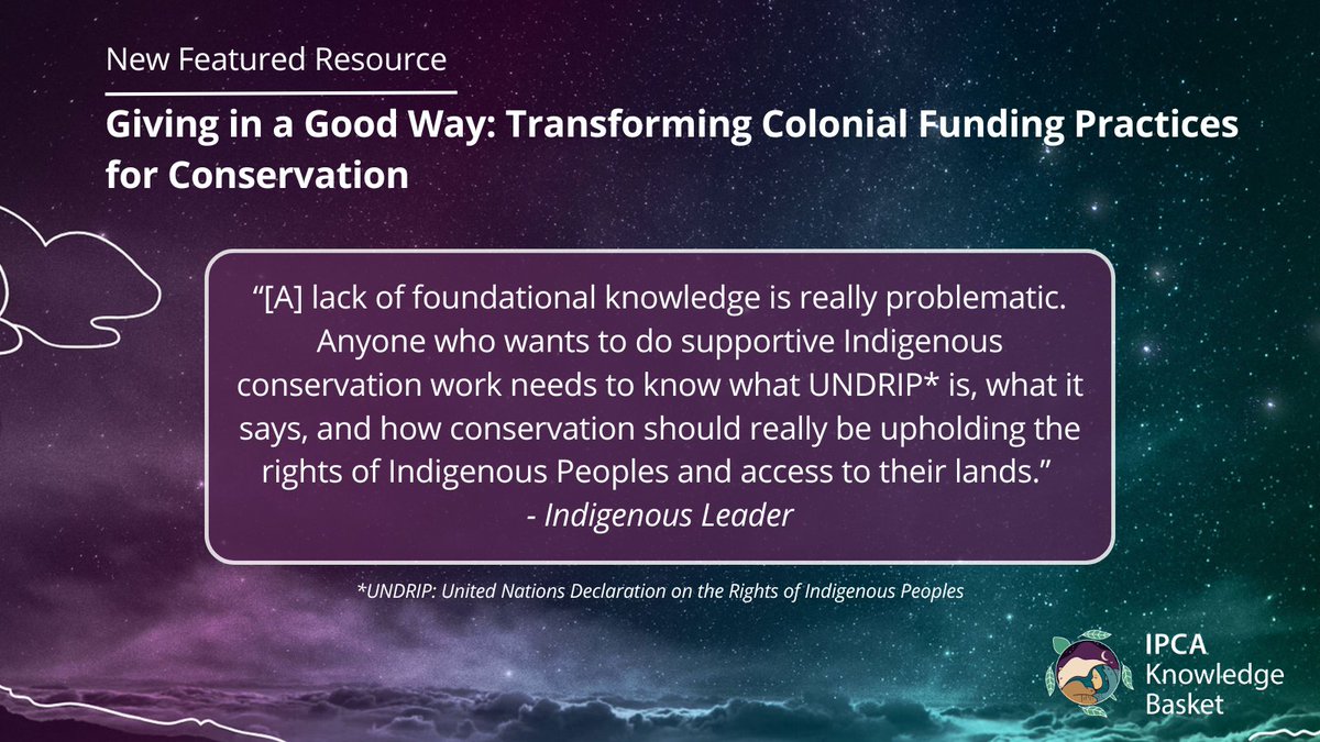 Our latest report &amp;infographic aims to spark a conversation around decolonizing #philanthropy in the #conservation sector.  It offers key considerations for #funders to ‘give in a good way’ when partnering with Indigenous-led organizations.
Learn more:  ow.ly/hHmS50Soixg