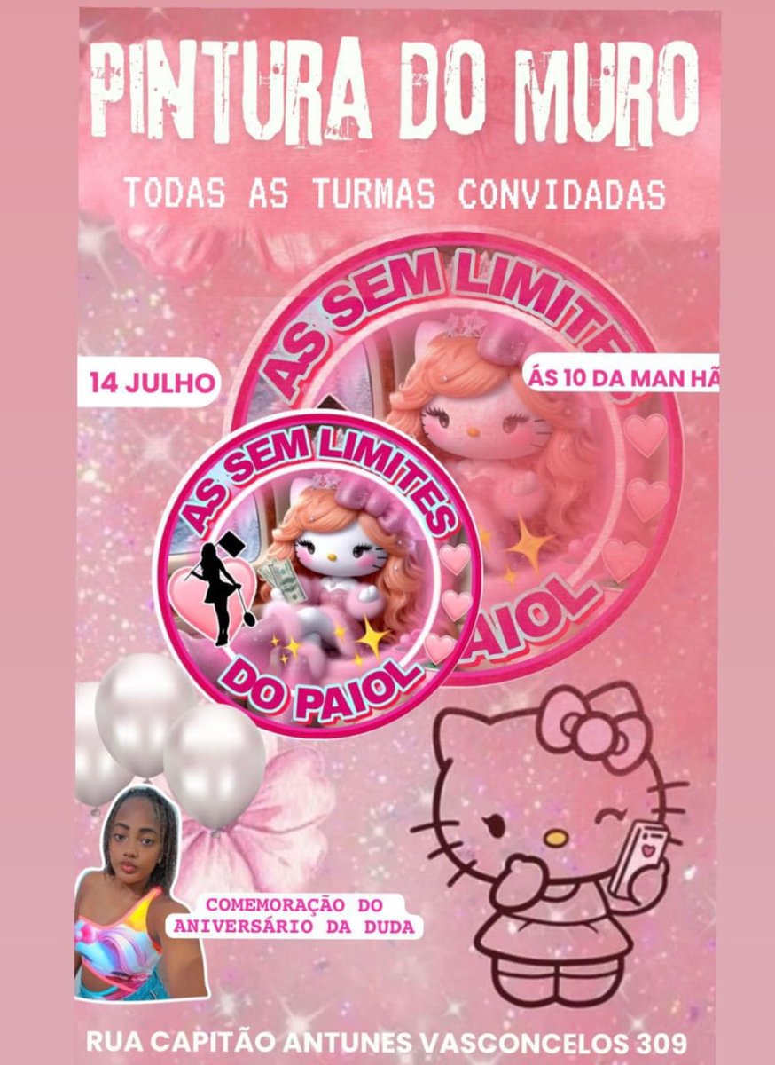 TODAS AS TURMAS CONVIDADAS 🕊️

É TUDO COM NÓS ANSIOSA DEMAIS PARA ESSE GRANDE DIA DA NOSSA PINTURA DE MORO 14/07 🚀🚀🚀
