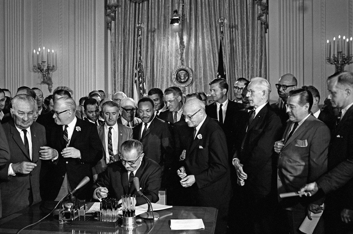 UCEA (@ucea) on Twitter photo Today we mark the 60th anniversary of the signing of the Civil Rights Act. Let's work together to uphold this important legacy of equity and equality in educational leadership and beyond. #LeadershipMatters <a href="/DrMoniByrne/">Mónica Byrne-Jiménez</a> <a href="/UCEAGSC/">UCEA GSC</a> <a href="/UCEAJSN/">Jackson Scholars Network</a>
📷: Britannica Today we mark the 60th anniversary of the signing of the Civil Rights Act. Let's work together to uphold this important legacy of equity and equality in educational leadership and beyond. #LeadershipMatters <a href="/DrMoniByrne/">Mónica Byrne-Jiménez</a> <a href="/UCEAGSC/">UCEA GSC</a> <a href="/UCEAJSN/">Jackson Scholars Network</a>
📷: Britannica