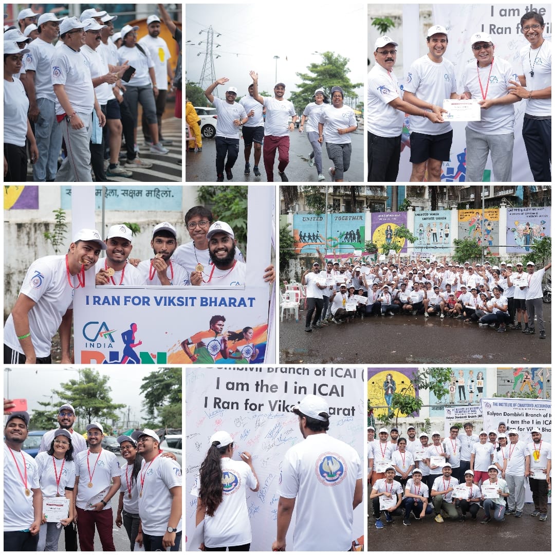 CaKaushikgada's tweet photo. Kalyan Dombivli Branch of ICAI -Wirc organised CA Run for Viksit Bharat on the eve of 75th CA foundation day.
Great enthusiasm amongst members and students.
@theicai @wirc_icai @camentorvishu
#carunforviksitbharat #caday #wicasa https://t.co/SOrtgw8b4q