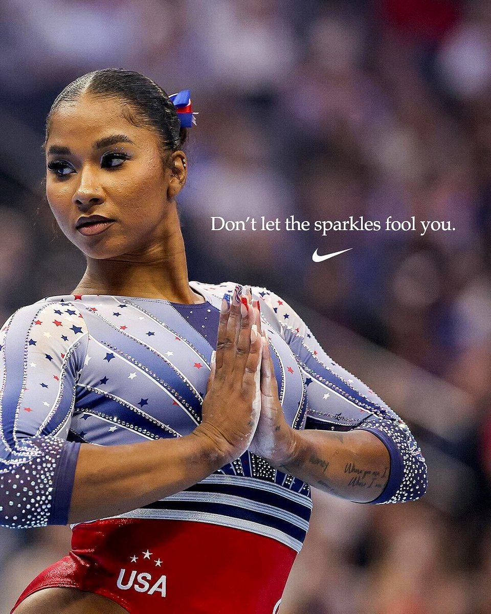 FOS's tweet image. Nike’s ad for the U.S. Olympic gymnastics team: