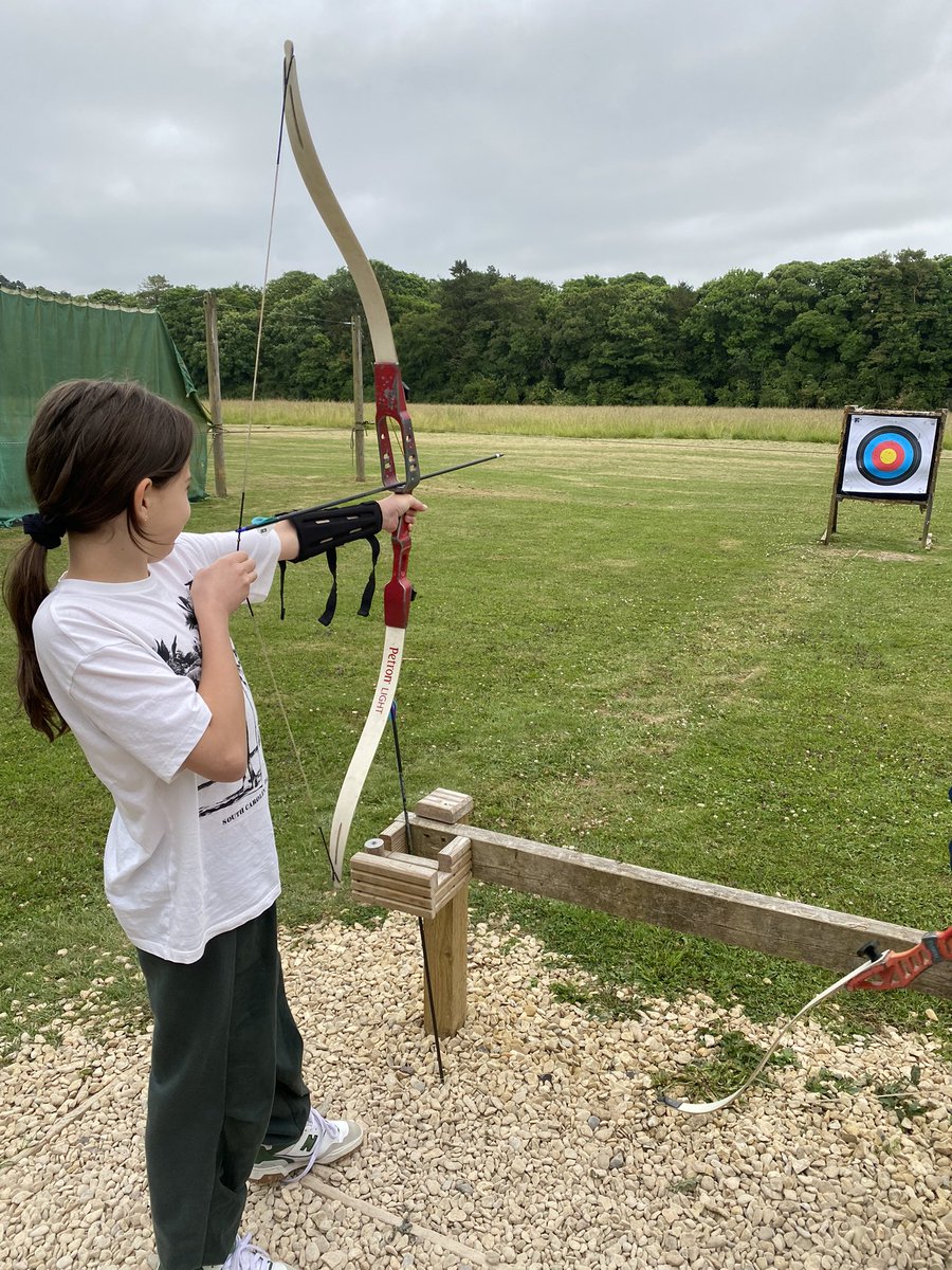 We are loving learning lots of new skills and we got to grips with archery today with lots of amazing shots! Bull’s-eye! 🎯#year6residential #PGL #bullseye