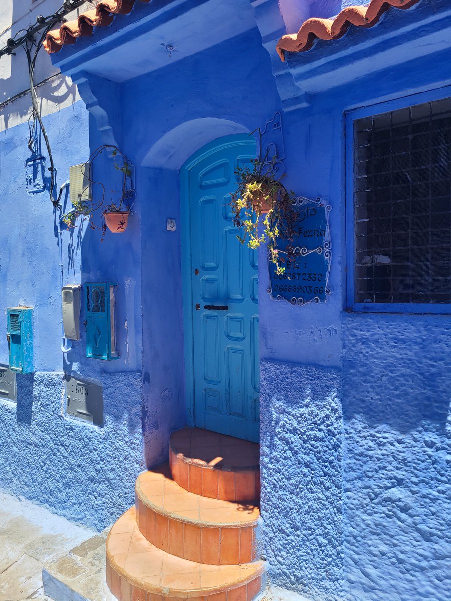 StBridgit's tweet image. Fun exploring the blue city Chefchaouen in Morocco 🇲🇦