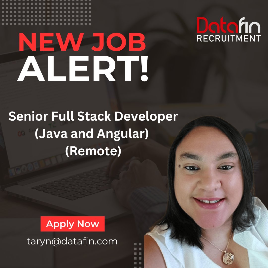 DatafinSA's tweet image. JOIN the fully remote team of a dynamic Social Enterprise with a mission to build the future of work in sub-Saharan Africa seeking a Senior Full Stack Developer with strong Java &amp;amp; Angular. 

Apply here - datafin.com/job/senior-ful…

#snrfullstackdeveloper #datafinrecruitment