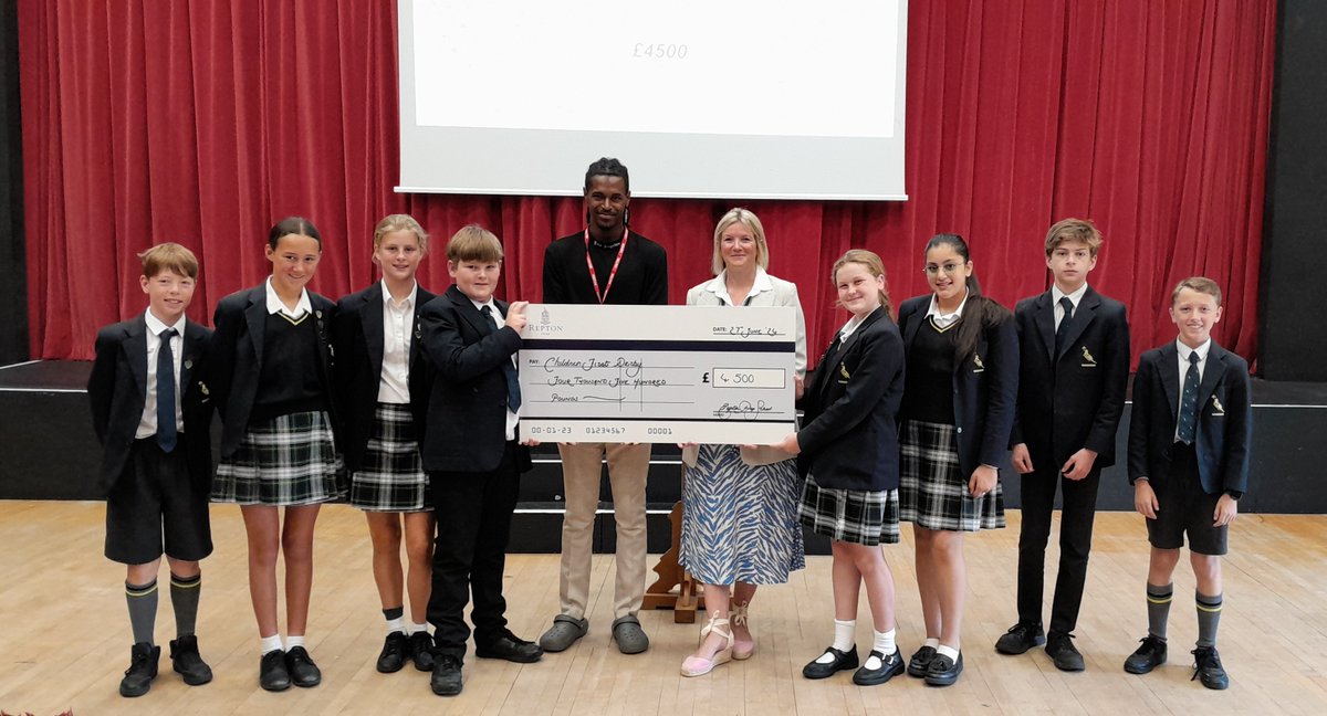 Congratulations to Wavell House for raising £4,500 for their chosen charity <a href="/ChldnFirstDerby/">ChildrenFirstDerby</a>

It was a pleasure to be able to present the cheque to the charity at the end of term, to be used to support vulnerable children and families in the local area.

#AReptonPrepStory