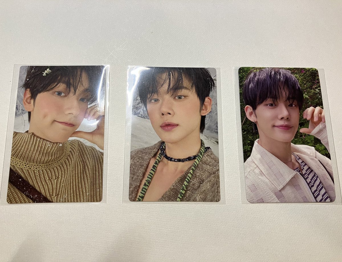 ttwpino0530's tweet photo. TXT 誓い　

譲　スビン ヨンジュン テヒョン ヒュニンカイ(画像1、2枚目)

求　ボムキュ(画像3枚目♡のもの)

郵送交換希望です📮
お気軽にお声掛けください૮ .  ̫ . ა♡

#TXT交換
#ラキドロ
#TXTラキドロ
#HMV
#タワレコ https://t.co/0iWU0lXbJ2