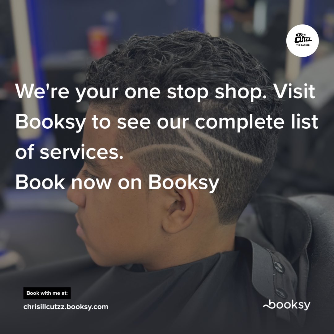Book me on booksy. Click here to book your next appointment anytime, from anywhere.
chrisillcutzz.booksy.com 
Follow me on Instagram, Facebook Twitter &amp; TikTok <a href="/chris_illcutzz/">Chris iLLcuTzz The Barber</a>