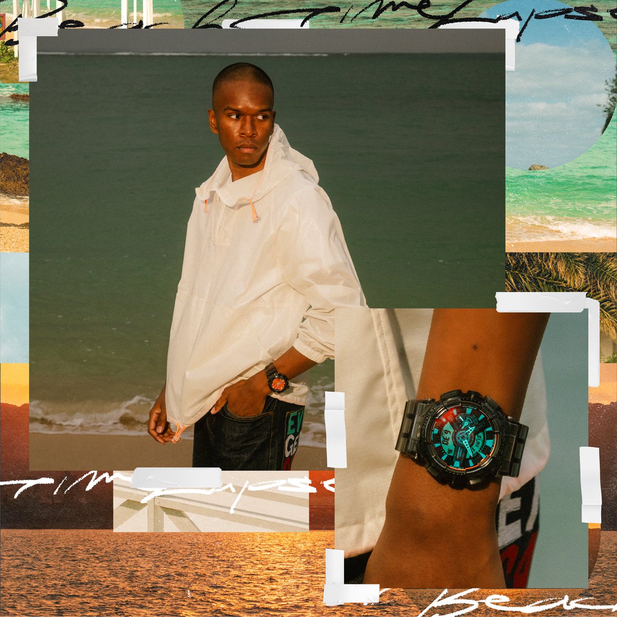 GShock_US's tweet photo. No summer look is complete without a new timepiece. Shop BEACH TIME-LAPSE now.
⌚️: GA2100TLS-8A, DW5600TLS-8, GA110TLS-8A
#GSHOCK #gshockwatch #summerwatch https://t.co/erEDvpl4Mj