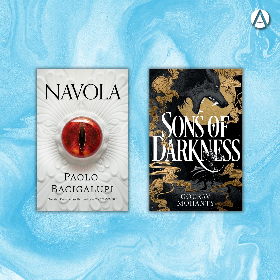 This July we have two wonderful new books publishing!

👁️ #Navola by <a href="/paolobacigalupi/">Paolo Bacigalupi not here much tho.</a> 
⚔️ #SonsOfDarkness PB by <a href="/MohantyGourav7/">Gourav Mohanty</a> 

Let us know which title you're looking forward to 👇