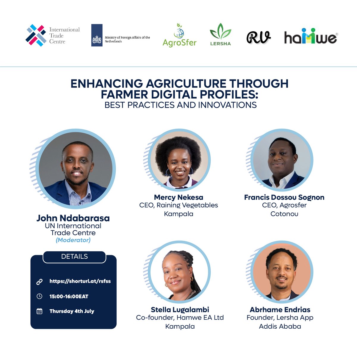 John_Ndabarasa's tweet photo. Our NTFV #Agritech community of practice is back! Excited to moderate our Q3 edition with incredible agritech leaders discussing digitizing farmer profiles for traceability, access to microloans, and more. Book your spot here and join us on Thursday: https://t.co/esS09nhw5Q https://t.co/6fiw5DrgWA