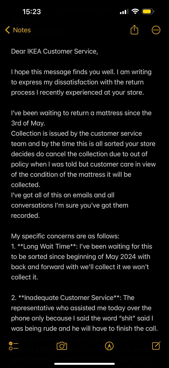 campoc00's tweet photo. @IKEAUK 
@IKEAUKSupport 

Dear Ikea 

Please see below 
#poorcustomerservice #CustomerExperience #CustomerSupport #ikea https://t.co/Qhgi64vHuG