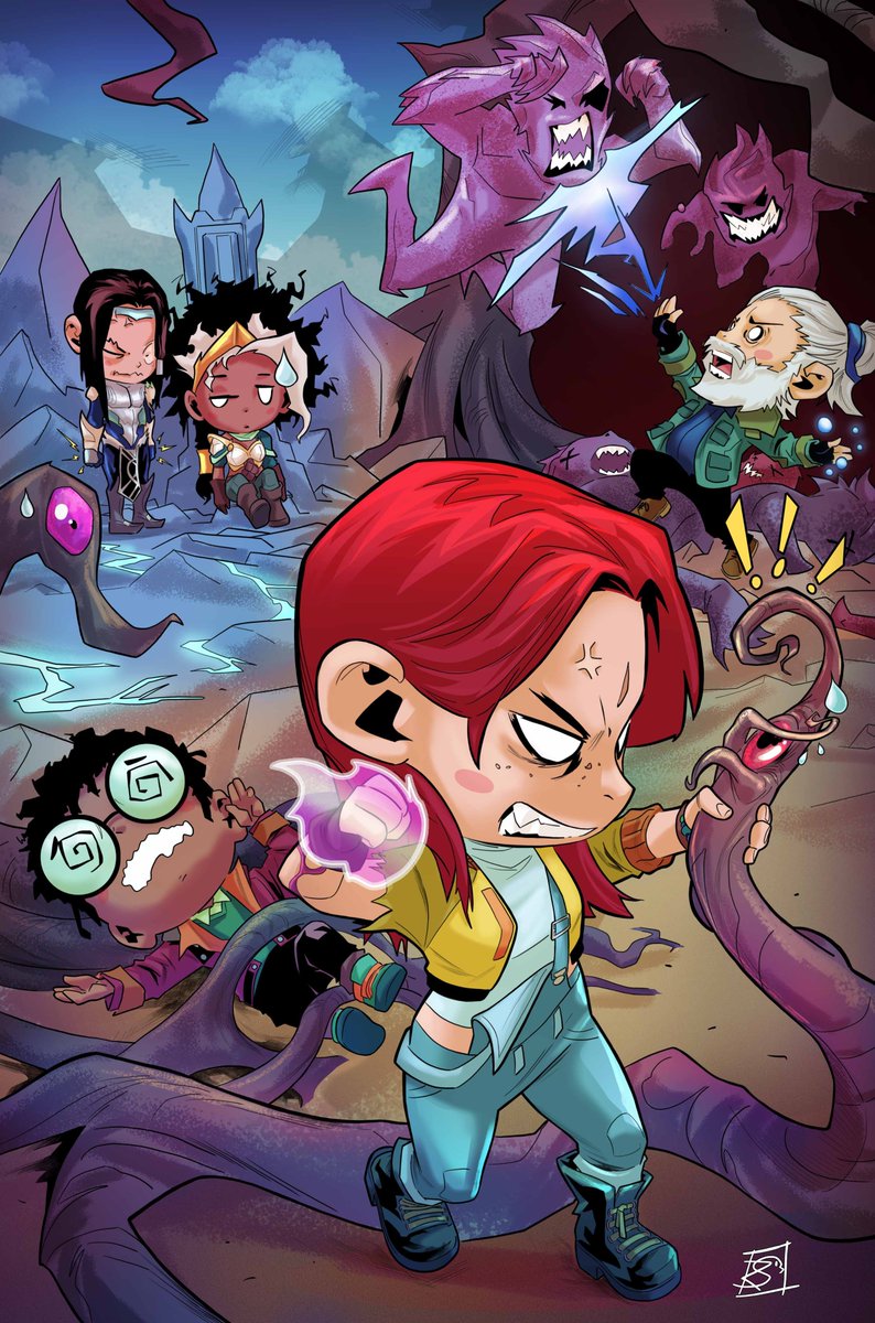 elliottdestrada's tweet photo. I can't begin to describe how much I love this cute little cover 😍 upcoming variant for issue #3 of HELLFORGED https://t.co/fwXozriKED