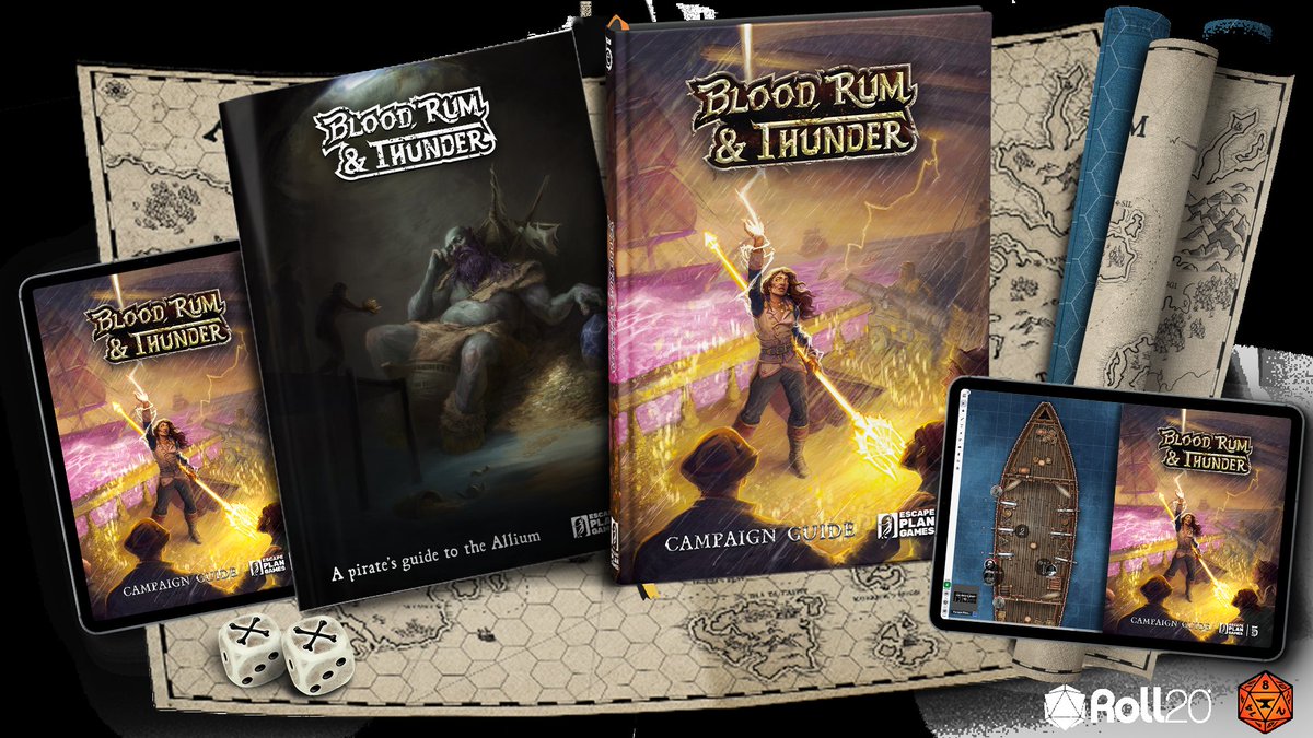 Blood, Rum &amp; Thunder is now live! Come check out all the exciting details of this epic pirate campaign for 5e!
 kickstarter.com/projects/10433…