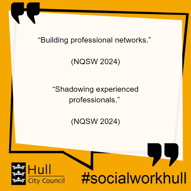 We asked our Newly Qualified Social Workers:

'What has been the best part of being an ASYE in Hull?'

This is what they told us...

#NQSW2024 #HullSocialWorkAcademy #HullCC #Celebration #Success