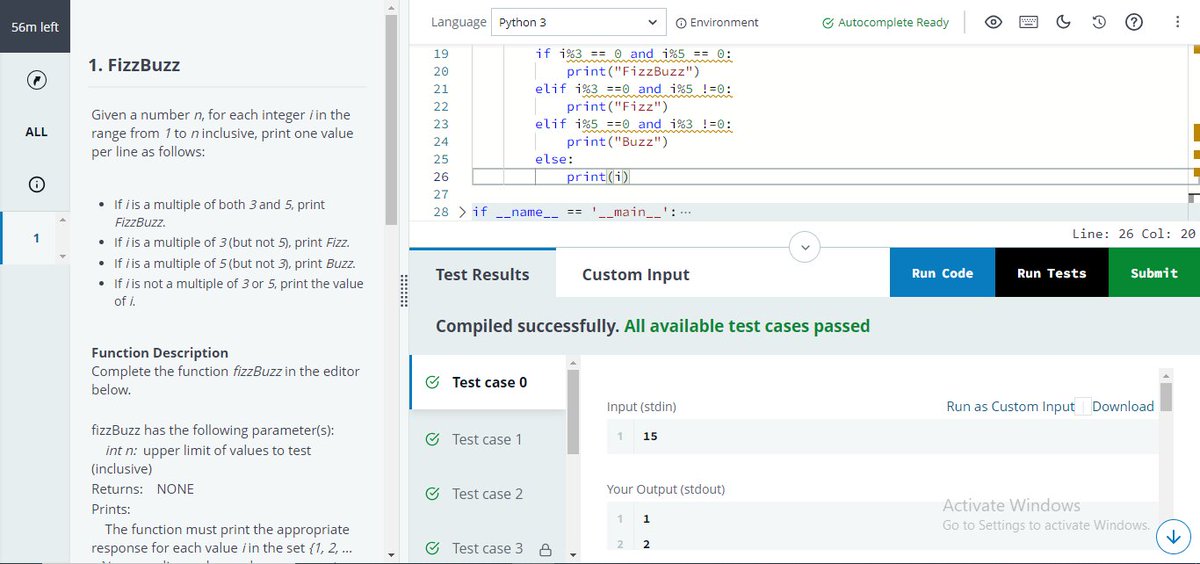 YashdeepBh's tweet image. Just gave a sample test on @hackerrank that just gave me a bit of confidence to move towards the real #certificationtest

#hackerrank #python