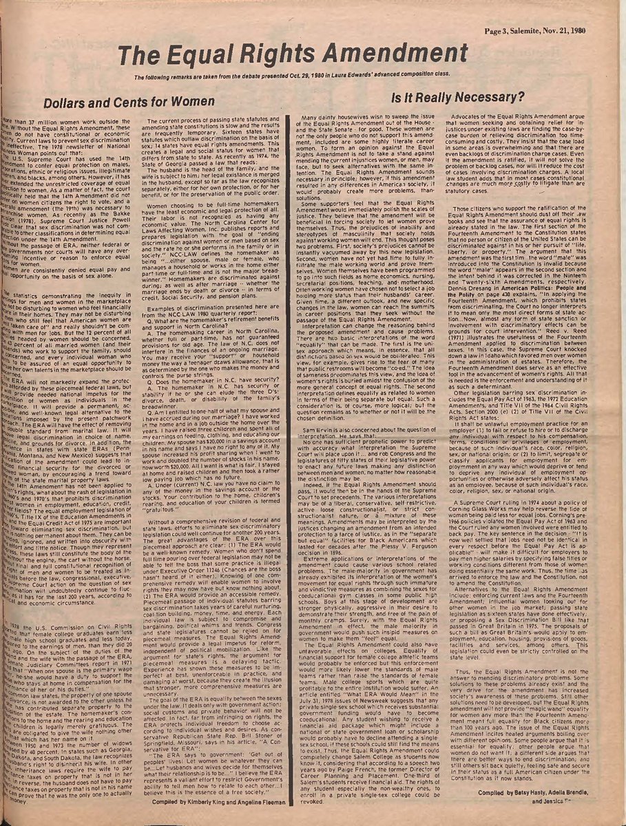 NCHistoryDay's tweet photo. For today's #NHDTopicIdeas, consider exploring the Equal Rights Amendment, proposed in 1923 by Alice Paul to provide equal legal protections for men and women. It was enacted by Congress in 1972 but, despite local support, has still has not been ratified in NC. #NHD2025 https://t.co/idwUWOpJOO
