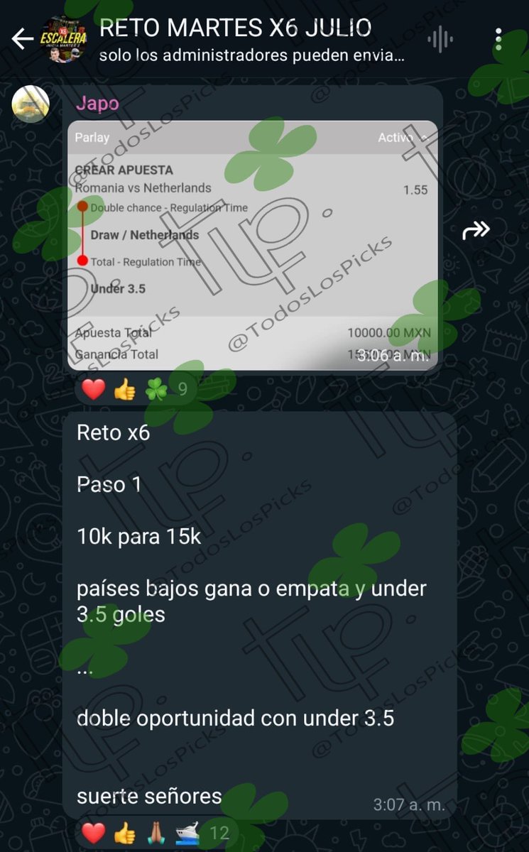 JAPO 
RETO PASO 1

¡TODOS SUS PICKS PREMIUM GRATIS AQUÍ! 👇
t.me/TodosLosPickss