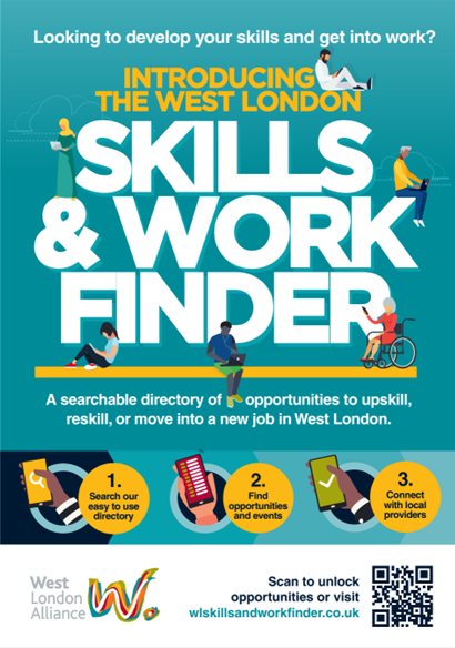 WorkEaling's tweet photo. Are you looking to develop your skills and get into work?

Introducing the West London Skills and Work Finder. A searchable directory of opportunities to upskill, reskill, or move into a new job/career in West London. 

Unlock new opportunities today at https://t.co/qpOlGzeCRc https://t.co/gUp95GYUYg