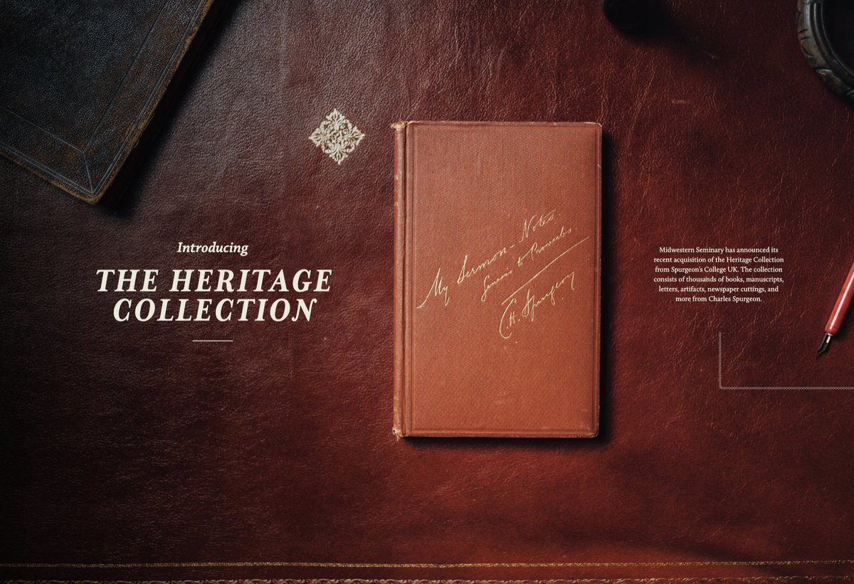 KodyGibby's tweet photo. The most recent edition of the Midwestern Seminary Magazine has a great introduction to the contents of the newly acquired Heritage Collection of Spurgeon's Library.

I love the cover of the mag. We'll make the articles available in blog format soon. https://t.co/w4Lcjiz4y1 https://t.co/OT8QZxgRtf