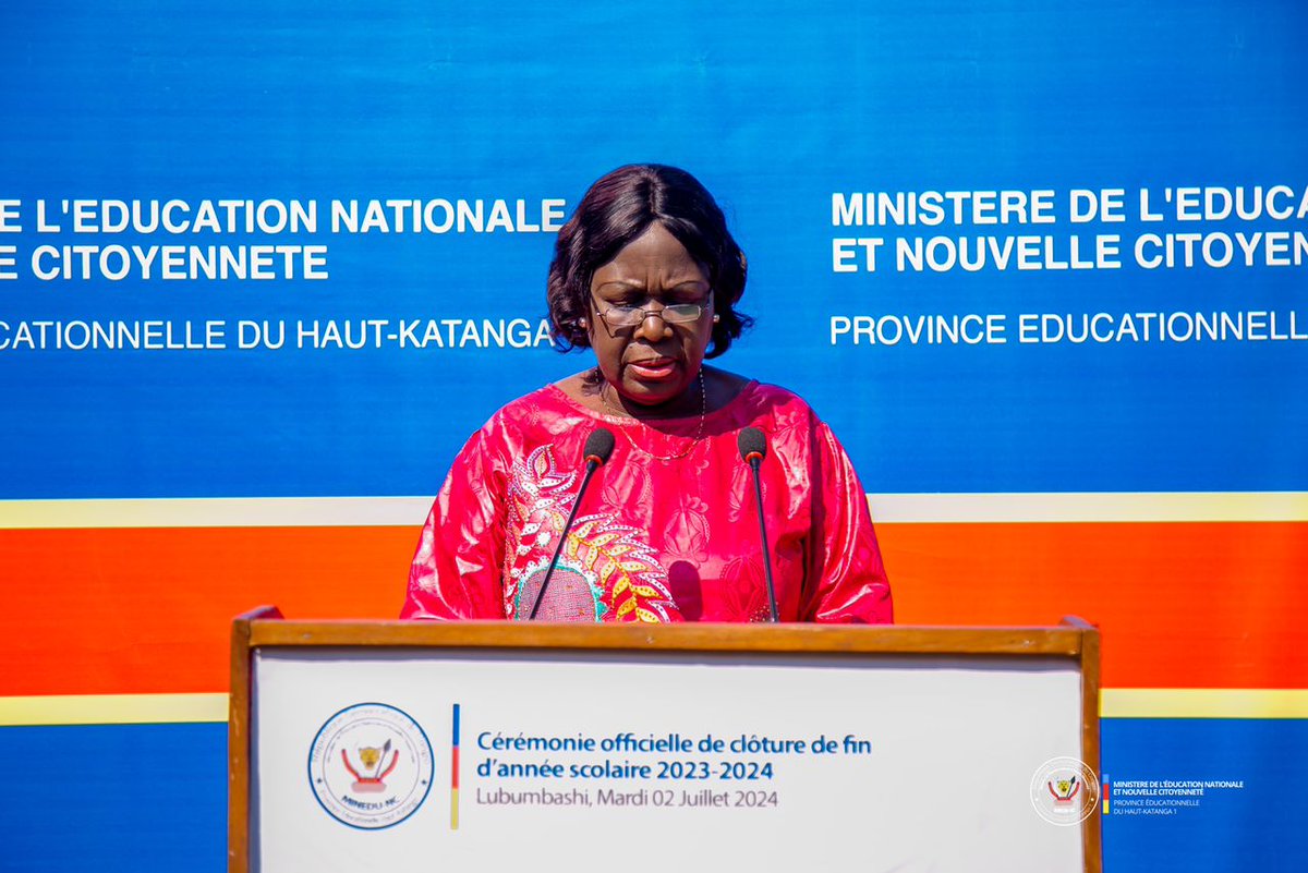 Kalombo2Gael's tweet photo. La province éducationnelle du Haut Katanga 1 a respecté la tradition. Ce mardi 2 juillet 2024, une cérémonie officielle a été organisée pour marquer la clôture de l'année scolaire 2023-2024. 

PROVED HKAT 1 JOSEPH MWINKEU TSHIEND https://t.co/x8sEmnvUYi