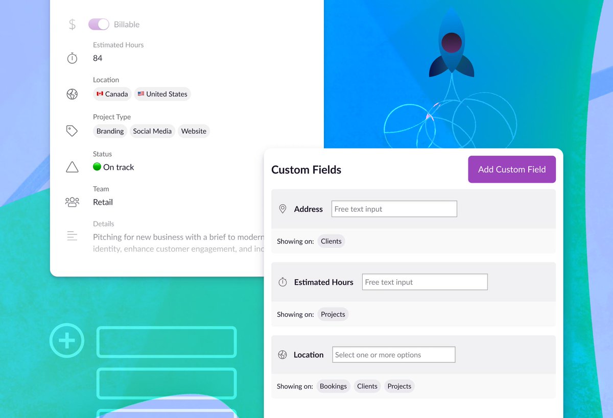 Every team has its own ways of staying aligned on what projects and clients need.

That’s why we’ve expanded Custom Fields to projects and clients, so you can decide which information you add and explore new ways to categorize, prioritize, and analyze work.

Find out about our