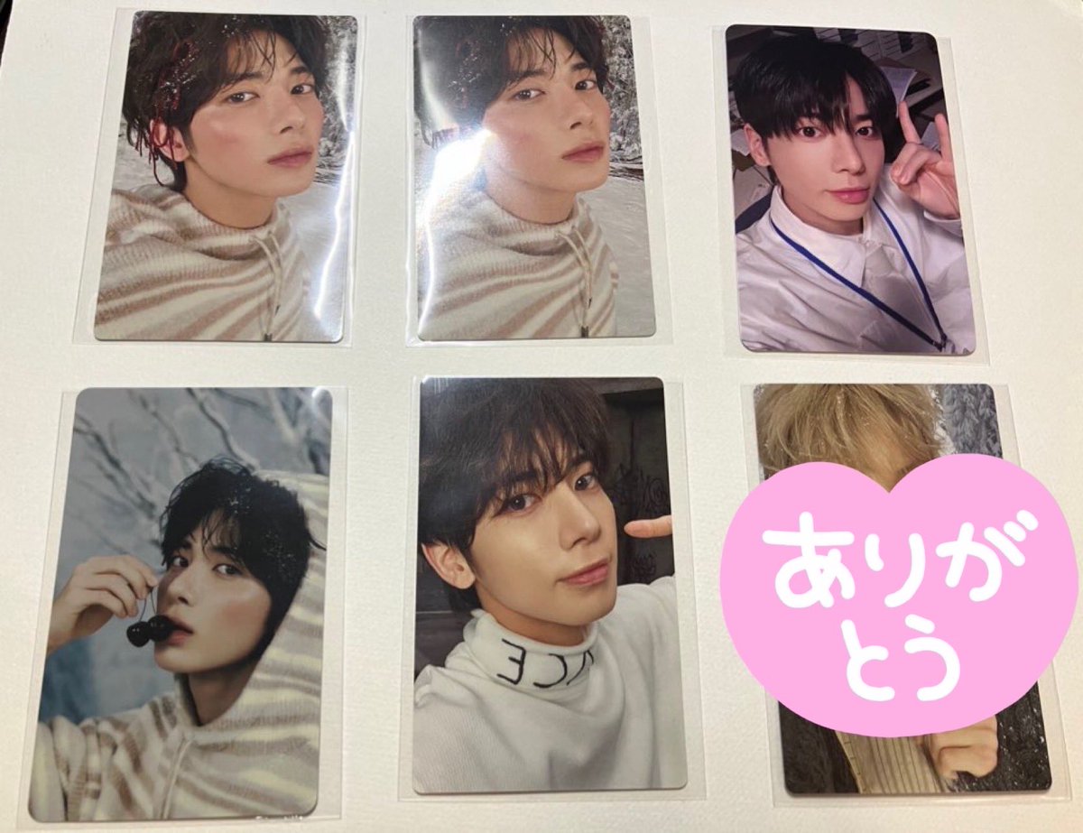 ttwpino0530's tweet photo. TXT 誓い　

譲　スビンテヒョン (画像1、2枚目)

求　ボムキュ(画像3枚目♡のもの)

郵送交換希望です📮
お気軽にお声掛けください૮ .  ̫ . ა♡

#TXT交換
#ラキドロ
#TXTラキドロ
#HMV
#タワレコ https://t.co/eu0K2EFyal