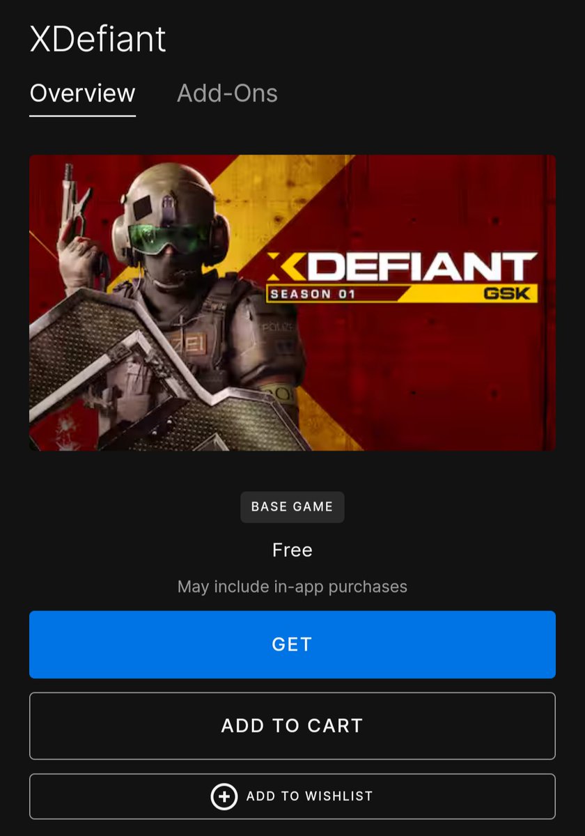 QNDZYcom's tweet photo. XDefiant is now available on the Epic Games Store. 😳

Should they add it to Steam as well? https://t.co/oPa0CDERmw