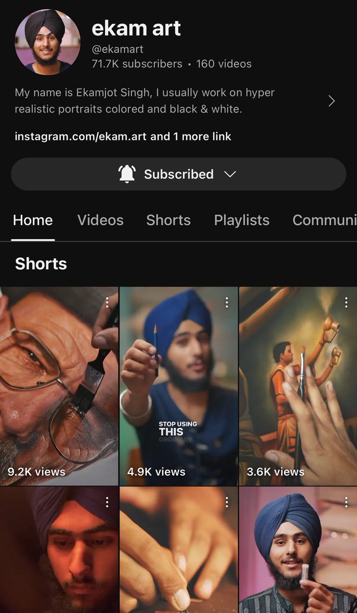 Ekamjot Singh (@art_ekam) on Twitter photo Thank you so much! <a href="/TeamYouTube/">TeamYouTube</a>
My channel has been restored and is back online! ๐๐ฝโค๏ธ Thank you so much! <a href="/TeamYouTube/">TeamYouTube</a>
My channel has been restored and is back online! ๐๐ฝโค๏ธ