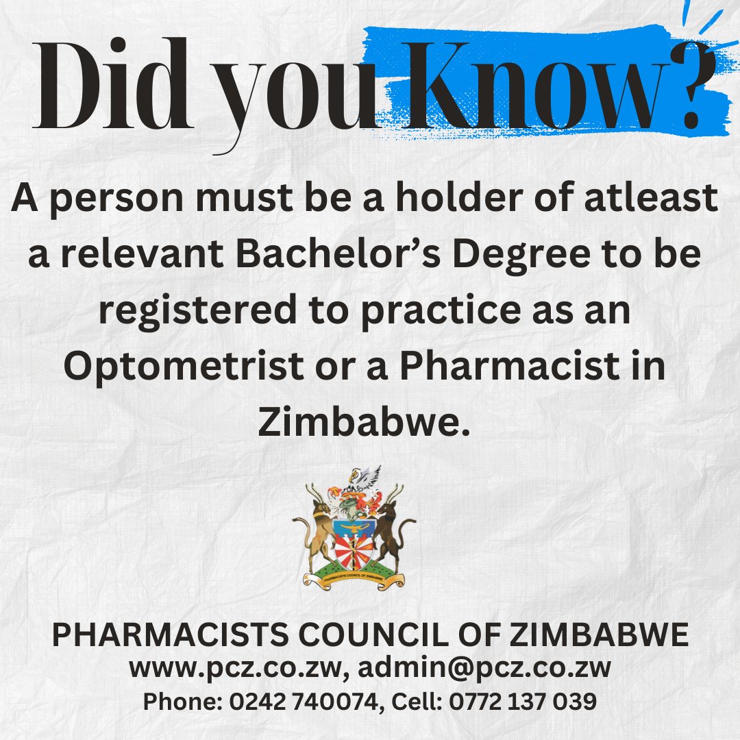 Pharmacists Council of Zimbabwe tweet media