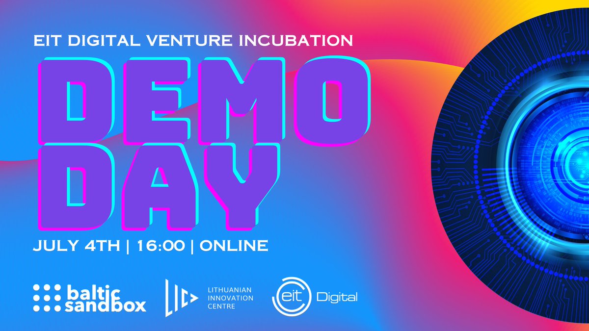 EIT Digital Venture Incubation Program's Demo Day!

Event details:
⏰Time: 16:00-18:00
📅Date: 4th of July
💻Format: Online (the link to the event call will be provided after registration)

Interested? Register: tally.so/r/nG1ylO