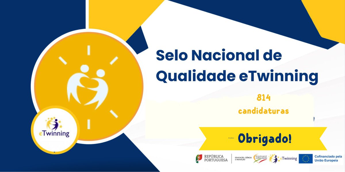 eTwinning_PT's tweet photo. 📷📷 Parabéns a todos os eTwinners que candidataram os seus projetos ao Selo de Qualidade Nacional eTwinning 2024! Recebemos um total incrível de 814 candidaturas  📷📷
📷 Informamos que os resultados das candidaturas SQN 2024 serão divulgados no final de outubro. https://t.co/6wrcSBp47K