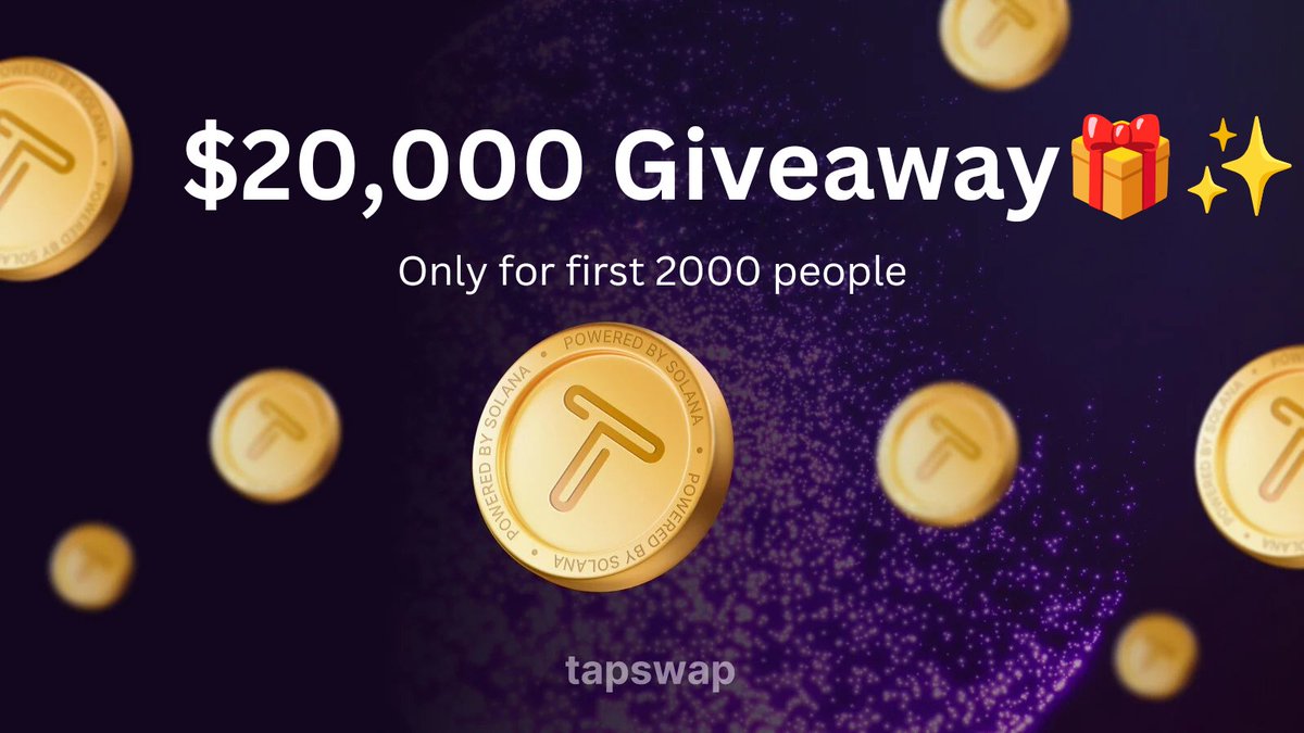 🎉 Secure your spot in our another $20,000 giveaway #Tapswap! 2,000 opportunities to win rewards! 🎁✨

Entry:
💙 Like &amp; RT
💙 Follow @Tappswap
💙 Drop your TON address
👇 Go to 'Tasks' and complete them with #TAPSWAP
 t.me/clanofraidersb…
