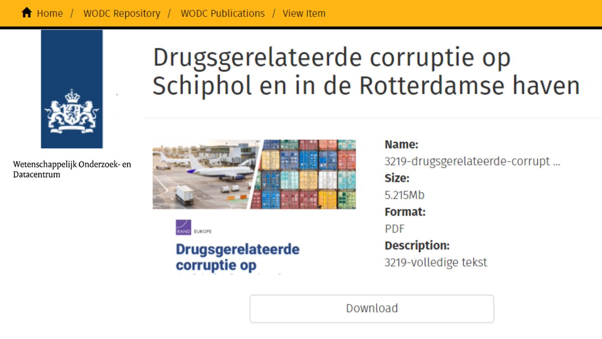 JerryStaveren's tweet photo. National Risk Assessment - Drugsgerelateerde corruptie op Schiphol en in de Rotterdamse haven: https://t.co/TzOPzsO7kT https://t.co/NCET2aaYRF
