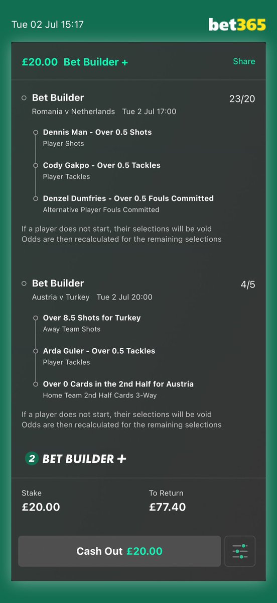 ValueBetSpotter's tweet photo. 🚀 #EURO2024 MEGA ACCA!!!
🤝 with @StatManBettor & @TheFootieGuys 
🔒 3/1 & 54/1 (Bet365)

📅 Romania vs Netherlands

Dennis Man shots for club and country: 3, 1, 3, 1, 2, 0, 1, 4, 2, 4, 2, 1, 2, 4, 3, 2, 1, 1, 3, 6, 1, 6, 2, 1, 1, 5, 2, 2, 2

Cody Gakpo tackles for Netherlands: 3, 2, 2, 1, 2, 1, 2, 1, 1, 0, 2, 2, 3, 1

Denzel Dumfries fouls committed for Netherlands: 4, 2, 1, 2, 2, 2, 2, 2, 1, 4, 2, 1, 6, 1, 2, 3, 2, 2, 2, 1, 2

📅 Austria vs Turkey 

Turkey shots: 18, 11, 22, 22, 10, 12, 16, 9, 8, 18, 14, 12, 19, 14, 20, 18, 12, 9, 13

Area Guler tackles: 1, 2, 3, 5 - he’s averaging 4.3 tackles per 90 minutes in his last 4 games for Turkey. 

Austria 2nd half cards: 1, 2, 3, 2, 2, 2, 0, 1, 0, 4, 2
Turkey opponents: 4, 0, 1, 2, 1, 2, 2, 2

LIKE ❤️ if you’re on these bets!