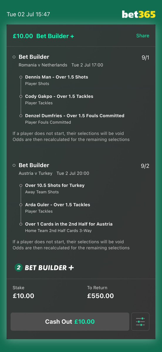 ValueBetSpotter's tweet photo. 🚀 #EURO2024 MEGA ACCA!!!
🤝 with @StatManBettor & @TheFootieGuys 
🔒 3/1 & 54/1 (Bet365)

📅 Romania vs Netherlands

Dennis Man shots for club and country: 3, 1, 3, 1, 2, 0, 1, 4, 2, 4, 2, 1, 2, 4, 3, 2, 1, 1, 3, 6, 1, 6, 2, 1, 1, 5, 2, 2, 2

Cody Gakpo tackles for Netherlands: 3, 2, 2, 1, 2, 1, 2, 1, 1, 0, 2, 2, 3, 1

Denzel Dumfries fouls committed for Netherlands: 4, 2, 1, 2, 2, 2, 2, 2, 1, 4, 2, 1, 6, 1, 2, 3, 2, 2, 2, 1, 2

📅 Austria vs Turkey 

Turkey shots: 18, 11, 22, 22, 10, 12, 16, 9, 8, 18, 14, 12, 19, 14, 20, 18, 12, 9, 13

Area Guler tackles: 1, 2, 3, 5 - he’s averaging 4.3 tackles per 90 minutes in his last 4 games for Turkey. 

Austria 2nd half cards: 1, 2, 3, 2, 2, 2, 0, 1, 0, 4, 2
Turkey opponents: 4, 0, 1, 2, 1, 2, 2, 2

LIKE ❤️ if you’re on these bets!