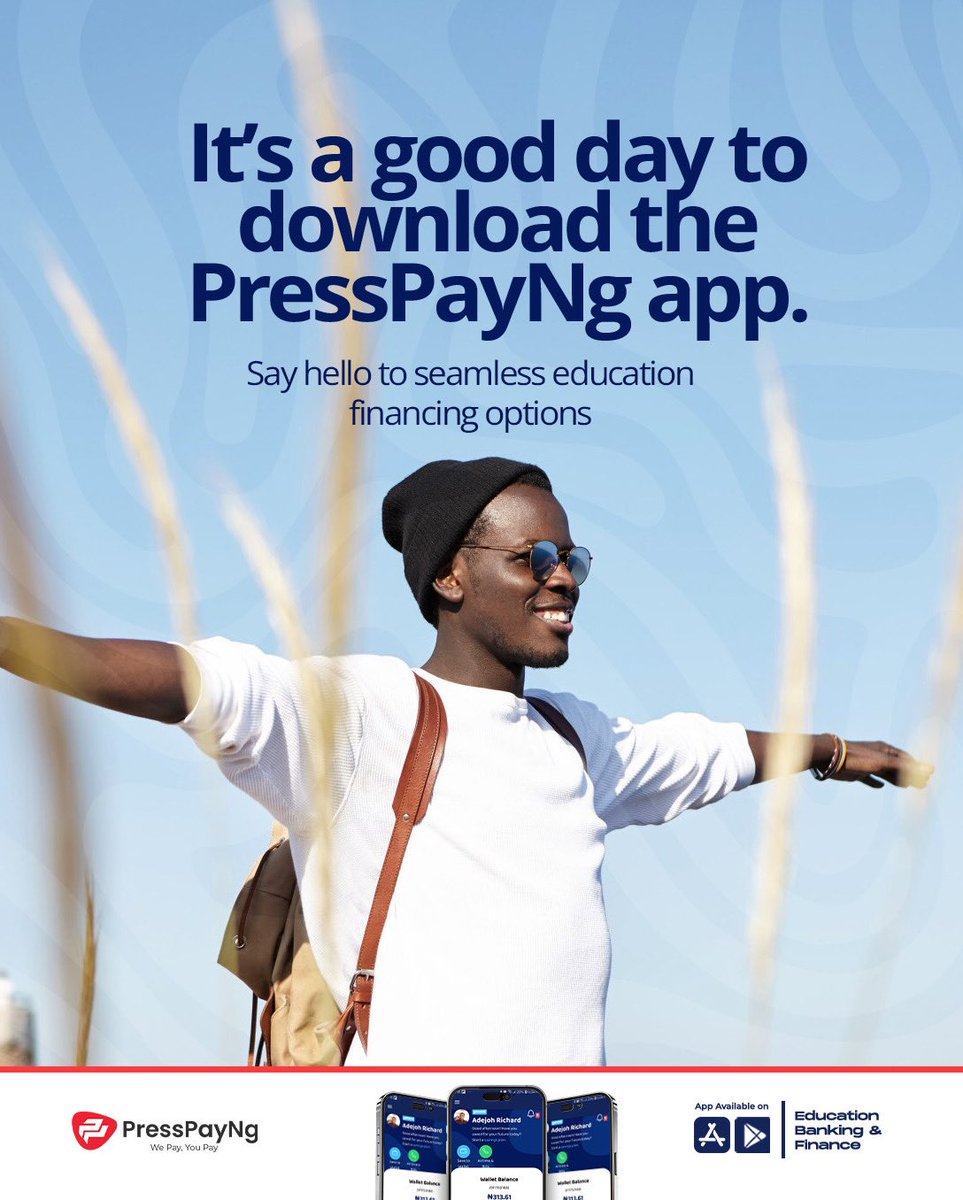 PressPayNg1's tweet photo. It's a good day to upgrade your education financing game.

Say hello to seamless options to manage your school fees effortlessly. 💪🏾⬆️📚

#PressPayNg #studentloans #educationfinance #edusavings #eduloans #scholarship #tuitioncrowdfunding  #educationinsurance #studentHMO https://t.co/4o5BxefMDK
