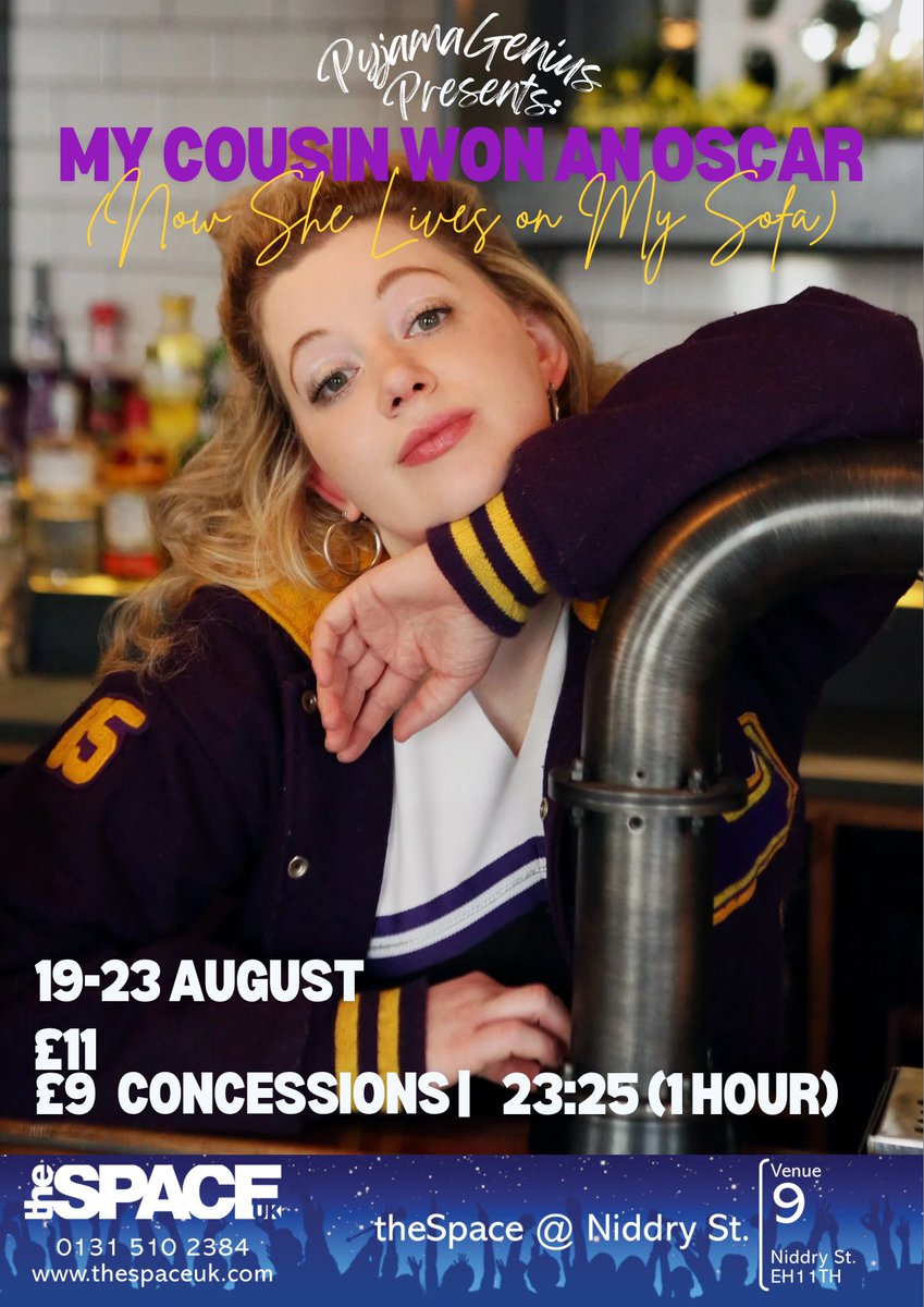 Whatcha doing, August?📣💜

Buy your tickets NOW🎟

(links in the description)

#unleashyourfringe #posterreveal #mycousinwonanoscar #thespaceuk #iamapyjamagenius