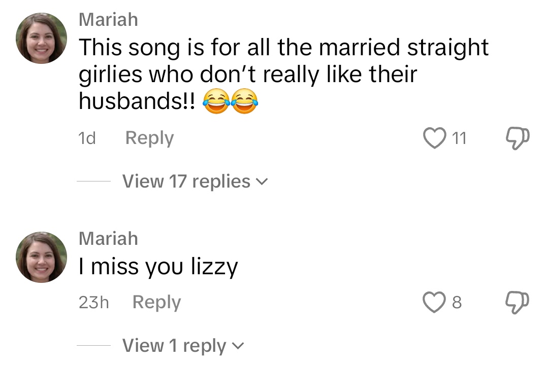 😭😭 (replies to a tiktok about good luck babe by chappell roan)