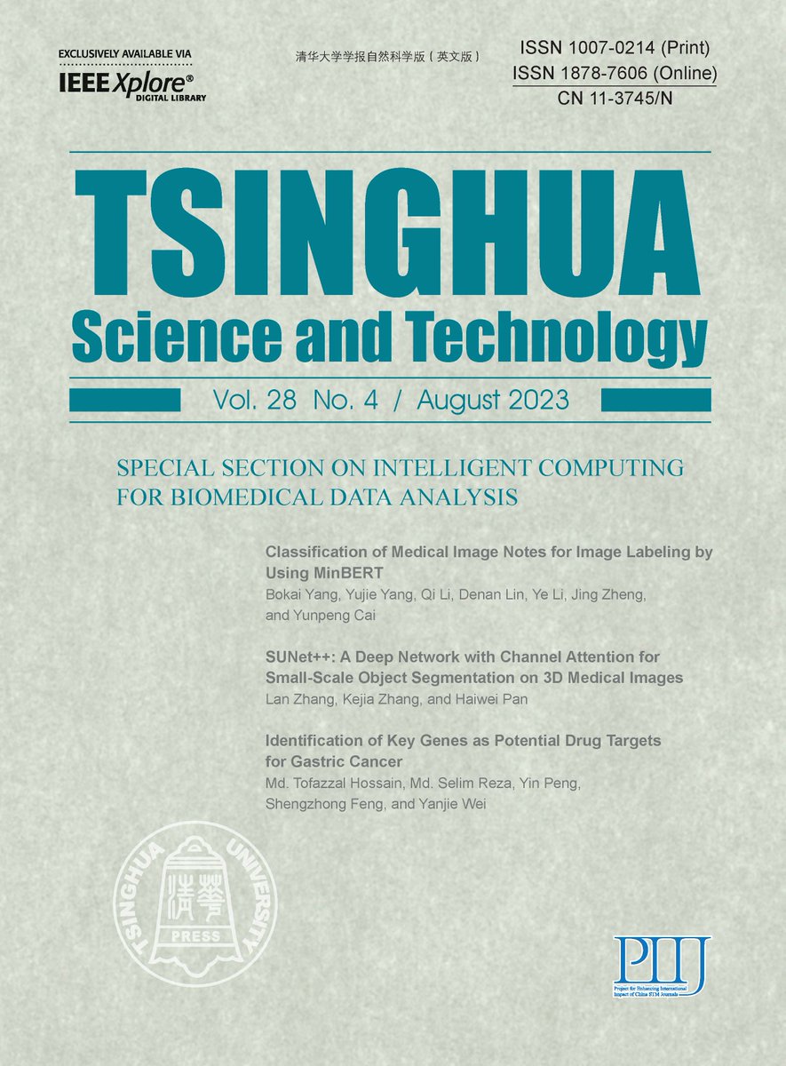 SciOpenTUP's tweet image. Check out this issue by Tsinghua Science and Technology that includes a Special Section with 17 articles on Intelligent Computing for Biomedical Data Analysis. Learn more: ow.ly/UofE50StN63
#MedicalTechnology #BiomedicalDataAnalysis #IntelligentComputing #sciopen #TUP