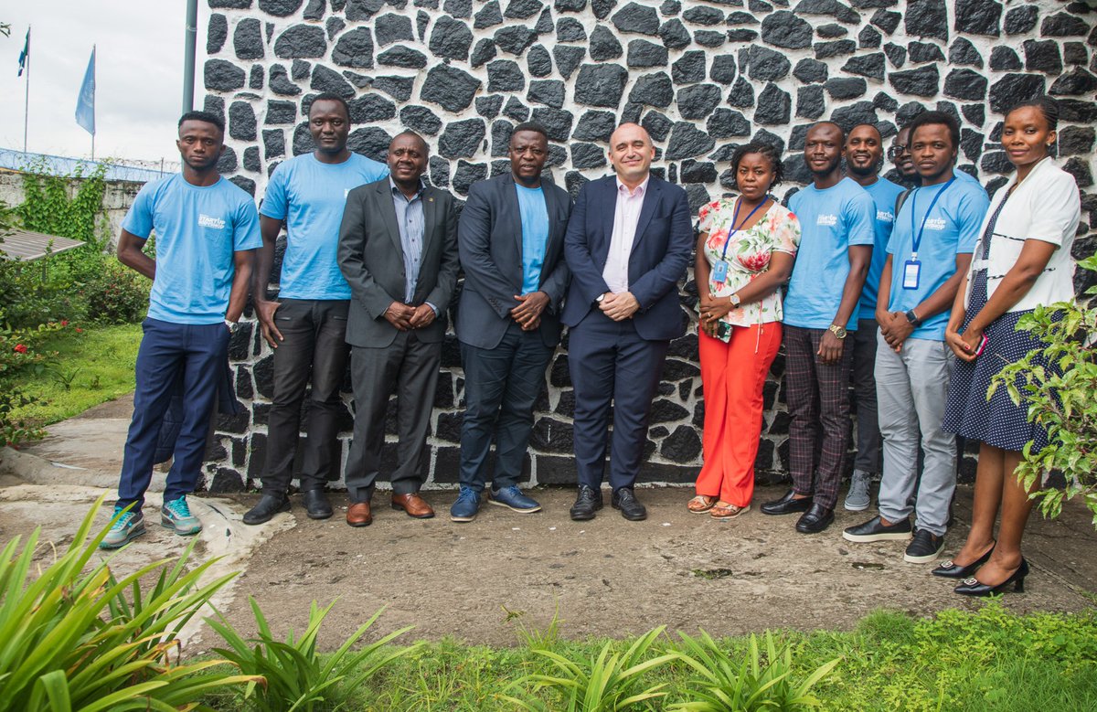 In the framework of the Migrant Protection, Return &amp; Reintegration (MPRR) funded by the <a href="/EUinSierraLeone/">EU in Sierra Leone</a> we signed an important service agreement with @joeabass67 of <a href="/LifebyDesignSL/">Life-By-Design ( Startup Bodyshop )</a> on the provision of TVET services to returnees. Private sector engagement on reintegration is key.