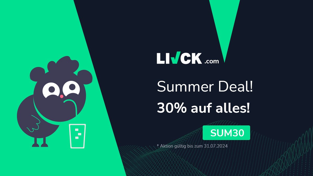 🌞 Psst... exklusiver Summer Deal! 🌴☀️

Nur für kurze Zeit - Spare 30% auf alles und das lifetime! 🎉💸

👉 Jetzt zugreifen und LIVCK das Überwachen überlassen! 🌟